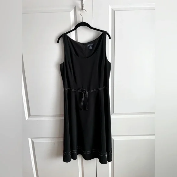 navy blue dress for baby girl Ann Taylor LOFT Black Wool Blend A-Line Dress with Twisted Neckline –  SilkRoll